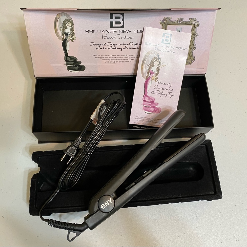 Brilliance New York 1.25” 450 Diamond Ceramic 2 in 1 Hair Straightener